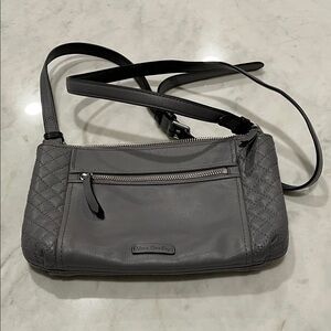Vera Bradley Gray Quilted Crossbody Bag